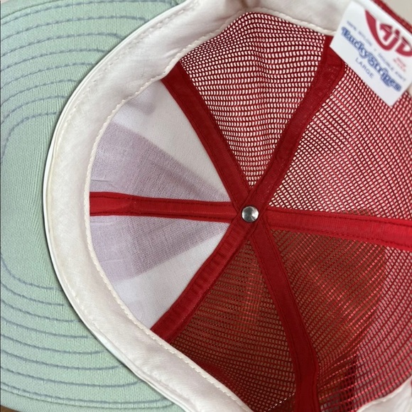 Vintage OSU Ohio State Buckeyes AJD Mesh Snapback Hat Cap USA Lucky Stripes NCAA - Picture 10 of 11